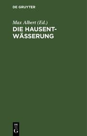 Cover von Die Hausentwässerung