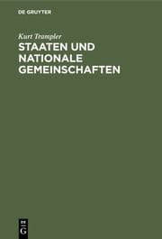 Cover von Staaten und nationale Gemeinschaften