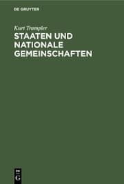 Cover von Staaten und nationale Gemeinschaften