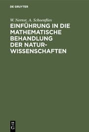 Cover von Einführung in die mathematische Behandlung der Naturwissenschaften