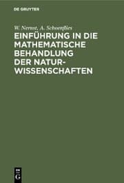 Cover von Einführung in die mathematische Behandlung der Naturwissenschaften