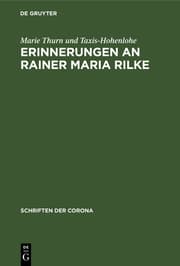 Cover von Erinnerungen an Rainer Maria Rilke