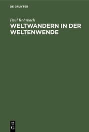 Cover von Weltwandern in der Weltenwende