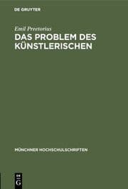 Cover von Das Problem des Künstlerischen