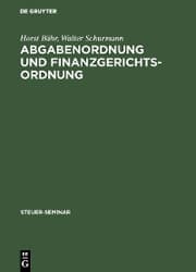 Cover von Abgabenordnung und Finanzgerichtsordnung