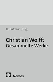 Cover von Christian Wolff: Gesammelte Werke