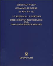 Cover von Drei Schriften zur Theologie und 'Praestabilierten Harmonie'