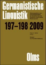 Cover von Germanistische Linguistik 197-198/2009