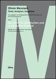 Cover von Olivier Messiaen: Texte, Analysen, Zeugnisse
