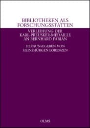 Cover von Bibliotheken als Forschungsstätten - Verleihung der Karl-Preusker-Medaille an Bernhard Fabian