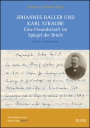 Cover von Johannes Haller und Karl Straube. Eine Freundschaft im Spiegel der Briefe