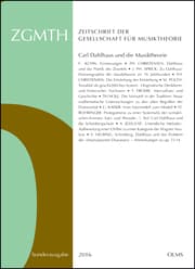 Cover von ZGMTH - Zeitschrift der Gesellschaft für Musiktheorie