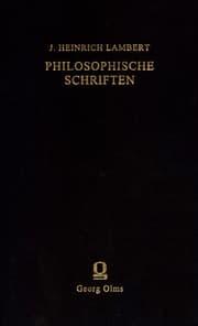 Cover von J. Heinrich Lambert: Philosophische Schriften