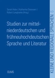Cover von Studien zur mittelniederdeutschen und frühneuhochdeutschen Sprache und Literatur