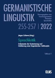 Cover von Sprachkritik