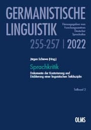 Cover von Sprachkritik
