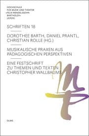Cover von Musikalische Praxen aus pädagogischen Perspektiven