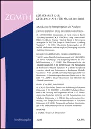 Cover von ZGMTH - Zeitschrift der Gesellschaft für Musiktheorie. 18. Jahrgang, Sonderausgabe 2021