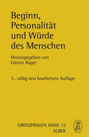 Cover von Beginn, Personalität und Würde des Menschen