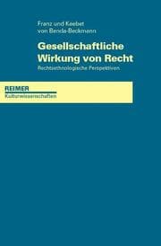 Cover von Gesellschaftliche Wirkung von Recht