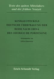 Cover von Konrad Steckels Deutsche Übertragung der Reise nach China des Odorico de Pordenone