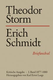 Cover von Theodor Storm - Erich Schmidt - - I. 1877-1880
