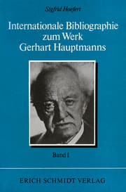 Cover von Internationale Bibliographie zum Werk Gerhart Hauptmanns - - I. Band