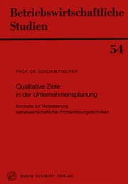Cover von Qualitative Ziele in der Unternehmensplanung
