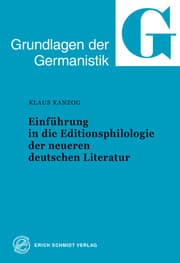 Cover von Einführung in die Editionsphilologie der neueren deutschen Literatur