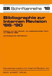 Cover von Bibliographie zur Internen Revision '86 - '90