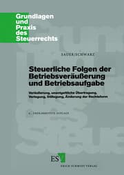 Cover von Steuerliche Folgen der Betriebsveräußerung und Betriebsaufgabe