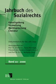 Cover von Jahrbuch des Sozialrechts 22/2000