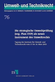 Cover von Die strategische Umweltprüfung (sog.Plan-UVP) als neues Instrument des Umweltrechts