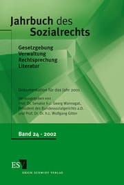 Cover von Jahrbuch des Sozialrechts