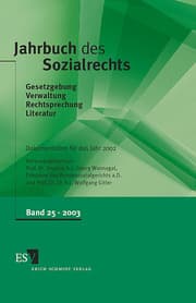 Cover von Jahrbuch des Sozialrechts, Band 25