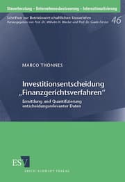 Cover von Investitionsentscheidung 'Finanzgerichtsverfahren'
