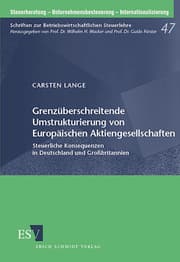 Cover von Grenzüberschreitende Umstrukturierung von Europäischen Aktiengesellschaften