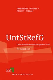 Cover von Unternehmensteuerreformgesetz UntStRefG 2008