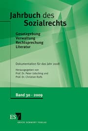 Cover von Jahrbuch des Sozialrechts - - Dokumentation für das Jahr 2008