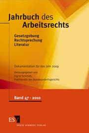Cover von Jahrbuch des Arbeitsrechts 47/2010