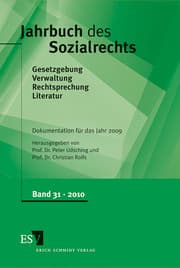 Cover von Jahrbuch des Sozialrechts - - Dokumentation für das Jahr 2009