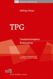 Cover von TPG - Transplantationsgesetz