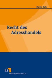 Cover von Recht des Adresshandels