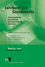 Cover von Jahrbuch des Sozialrechts - - Dokumentation für das Jahr 2010