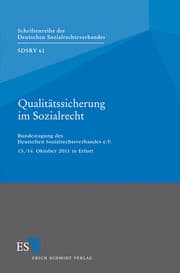 Cover von Qualitätssicherung im Sozialrecht