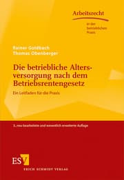 Cover von Die betriebliche Altersversorgung nach dem Betriebsrentengesetz