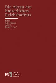 Cover von Die Akten des Kaiserlichen Reichshofrats (RHR)