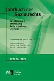 Cover von Jahrbuch des Sozialrechts - - Dokumentation für das Jahr 2012