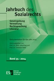 Cover von Jahrbuch des Sozialrechts - - Dokumentation für das Jahr 2013