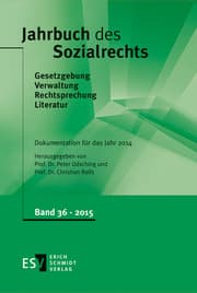 Cover von Jahrbuch des Sozialrechts - - Dokumentation für das Jahr 2014